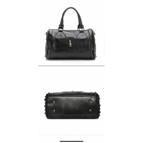 Large Skull pocket book / Studded  bag. Lots of room  super cool looking - Picture 9 of 13